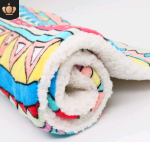 Cute Cat Blankets Dog Pet Mat (Option: Geometric patterns-100x75)